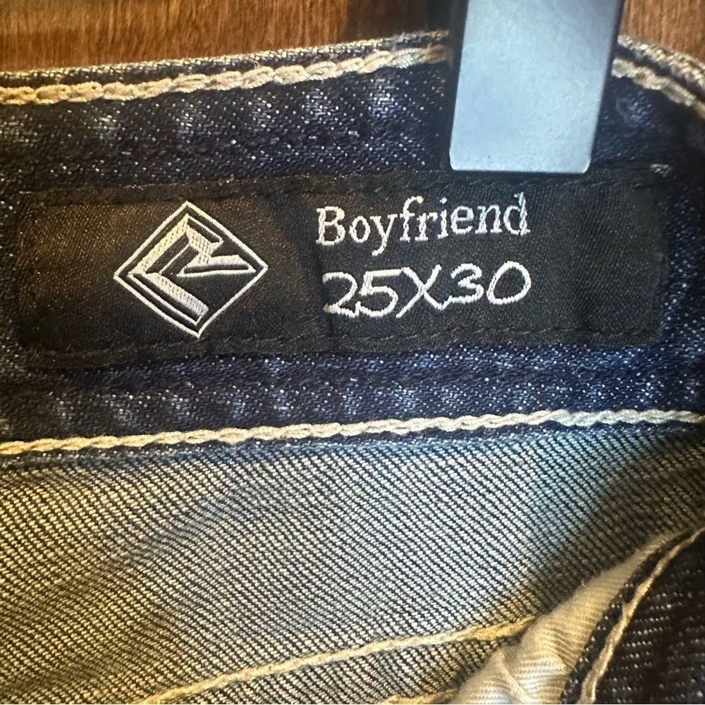 Rock & Roll Women's Dark Blue Boyfriend Jeans - Picture 2 of 6